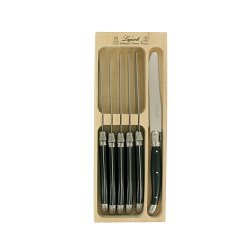 VERDIER TABLE KNIFE SET 6 BLACK