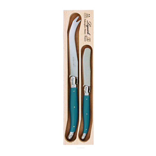 VERDIER CHEESE KNIFE/SPREADER 2PC TEAL