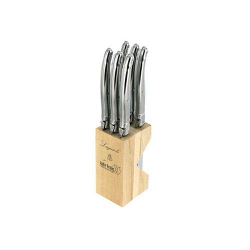 VERDIER STEAK KNIFE BLOCK SET6 STAINLESS