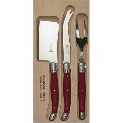 VERDIER CHEESE SET RED 3PC