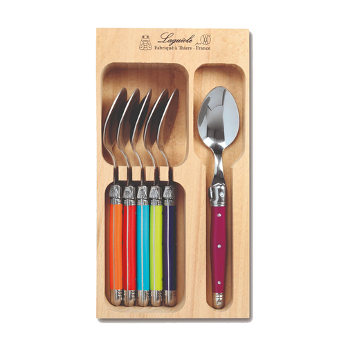 VERDIER TEASPOONS SET 6 MULTI