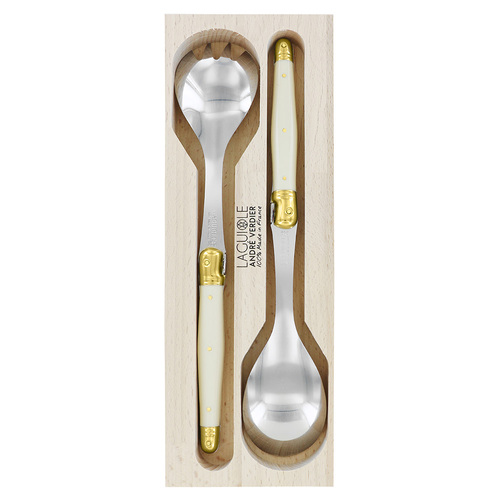 VERDIER SALAD SET IVORY/BRASS