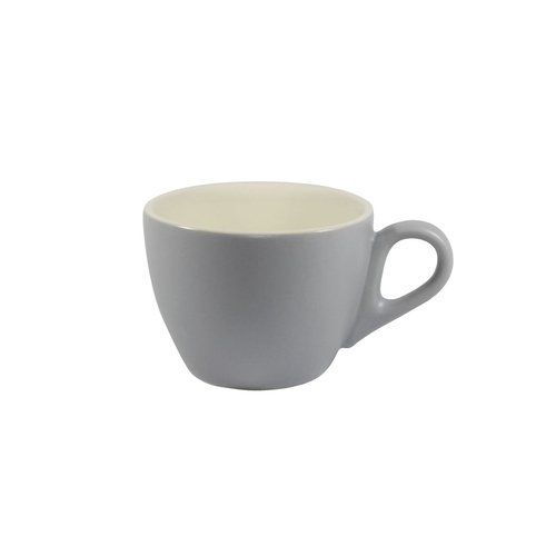 SILVER ICE/WHT MATT FLAT WHITE CUP 160ML