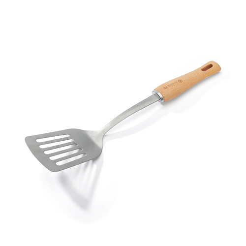 SLOTTED SPATULA ST.STEEL WOODEN BBOIS HA