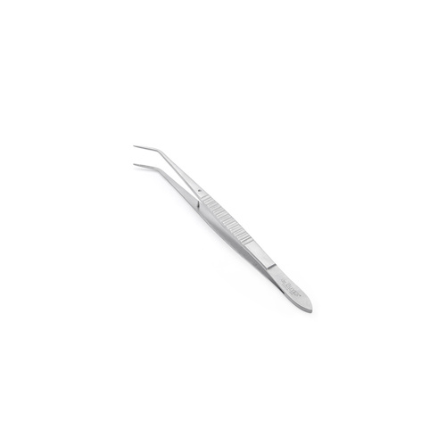 ST.STEEL TWEEZER WITH CURVED END 15