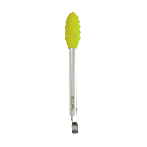 ZEAL TONGS 7" SILICONE HEAD LIME