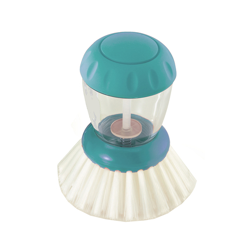 ZEAL DISH BRUSH W/DISPENSER AQUA