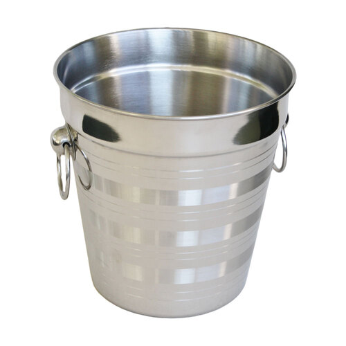 WINE BUCKET - STRIPED WITH RING HANDLES