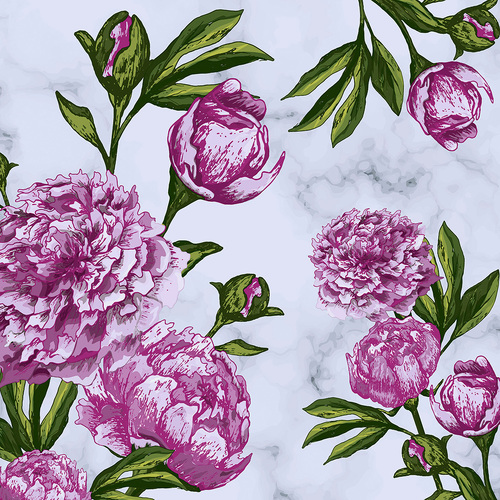 LUNCHEON - LOVELY PEONIES